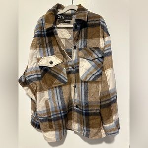 Zara women’s flannel jacket size small